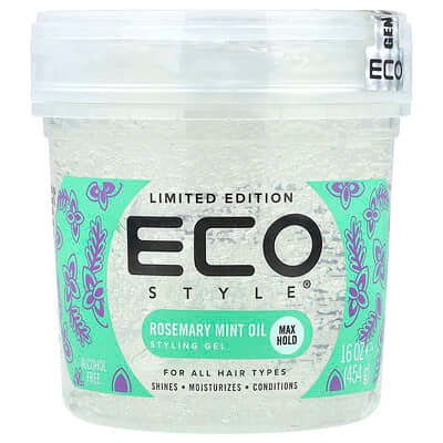 صورة منتج Eco Style Eco Style Styling Gel Max Hold For All Hair Types Rosemary Mint Oil بحجم 454 جم