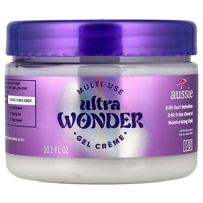 صورة منتج Aussie Aussie Multi Use Ultra Wonder Gel Creme for All Hair Types 10 1 Fl Oz بحجم 10.1