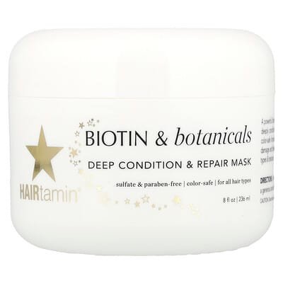 صورة منتج HAIRtamin Hairtamin Biotin Botanicals Deep Condition Repair Mask 8 Fl Oz 236 Ml بحجم 236 مل