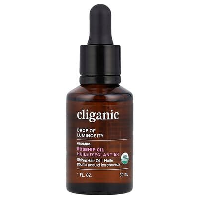 صورة منتج Cliganic Cliganic Drop of Luminosity Organic Rosehip Oil 1 Fl Oz 30 Ml بحجم 30 مل