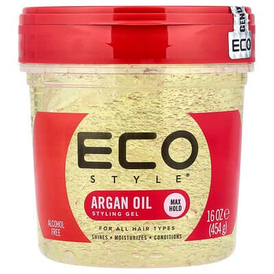 صورة منتج Eco Style Eco Style Styling Gel Max Hold for All Hair Types Argan Oil 16 Oz 454 G بحجم 454 جم