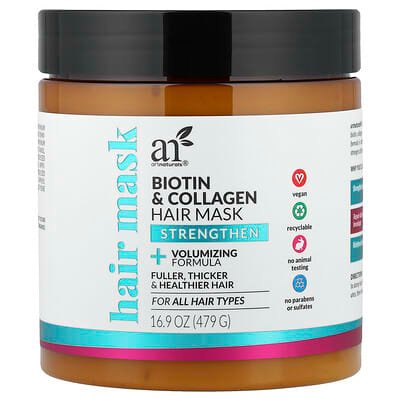 صورة منتج artnaturals Artnaturals Biotin Collagen Hair Mask For All Hair Types بحجم 479 جم