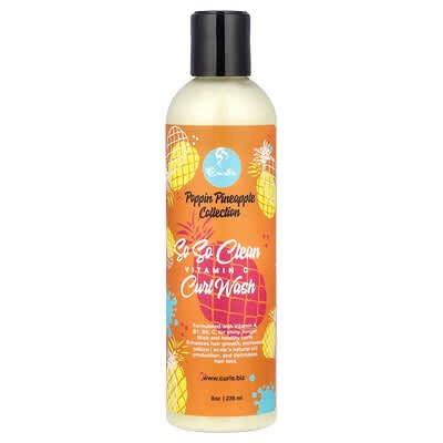 صورة منتج Curls Curls Poppin Pineapple Collection So So Clean Curl Wash with Vitamin C 8 Oz 236 Ml بحجم 226 جم