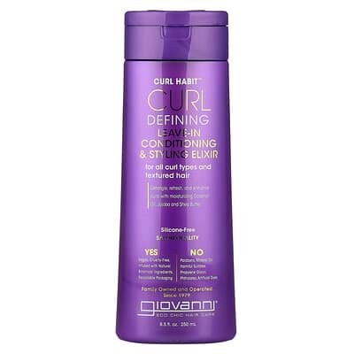 صورة منتج Giovanni Giovanni Curl Habit Curl Defining Leave in Conditioning Styling Elixir for All Curl Types and Textured Hair 8 5 Fl Oz 250 Ml بحجم 250 مل
