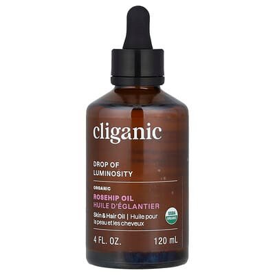 صورة منتج Cliganic Cliganic Drop of Luminosity Organic Rosehip Oil 4 Fl Oz 120 Ml بحجم 120 مل