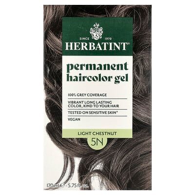 صورة منتج Herbatint Herbatint Permanent Haircolor Gel 5n Light Chestnut 5 75 Oz 170 Ml بحجم 5 count