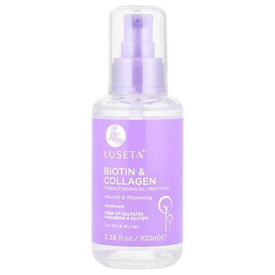 صورة منتج Luseta Beauty Luseta Beauty Biotin Collagen Strengthening Oil Treatment for Thin Dry Hair 3 38 Fl Oz 100 Ml بحجم 100 مل