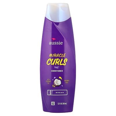 صورة منتج Aussie Aussie Miracle Curls Conditioner with Coconut Oil 12 1 Fl Oz 360 Ml بحجم 360 مل