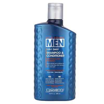 صورة منتج Giovanni Giovanni Art of Giovanni Men 2 in 1 Daily Shampoo Conditioner with Ginseng and Eucalyptus 16 9 Fl Oz 499 Ml بحجم 499 مل