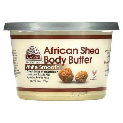 صورة منتج Okay Pure Naturals Okay Pure Naturals African Shea Body Butter White Smooth 13 Oz 368 G بحجم 368 جم