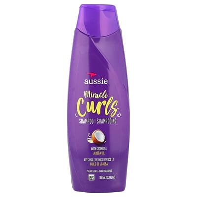 صورة منتج Aussie Aussie Miracle Curls Shampoo with Coconut Jojoba Oil 12 1 Fl Oz 360 Ml بحجم 360 مل