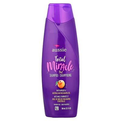 صورة منتج Aussie Aussie Total Miracle 7 N 1 Shampoo Apricot Australian Macadamia Oil بحجم 360 مل