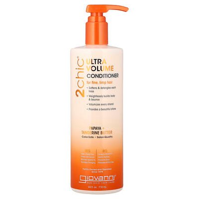 صورة منتج Giovanni Giovanni 2chic Ultra Volume Conditioner For Fine Limp Hair Papaya Tangerine Butter بحجم 710 مل