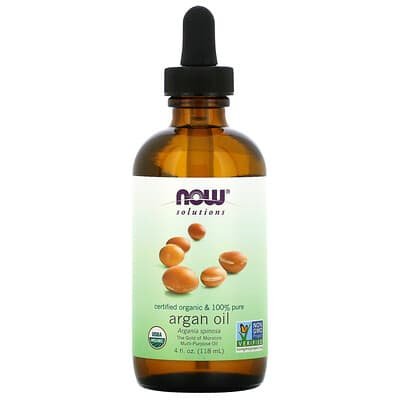 صورة منتج NOW Foods Now Foods Solutions Certified Organic 100 Pure Argan Oil 4 Fl Oz 118 Ml بحجم 118 مل