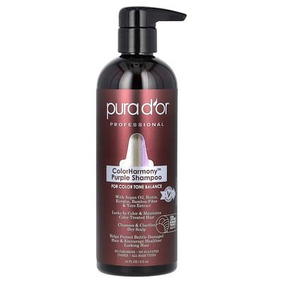 صورة منتج Pura D'or Pura D Or Professional Colorharmony Purple Shampoo 16 Fl Oz 473 Ml بحجم 473 مل