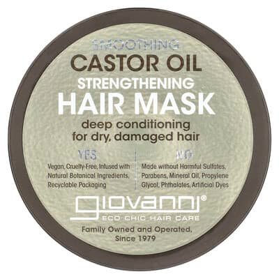 صورة منتج Giovanni Giovanni Smoothing Castor Oil Strengthening Hair Mask بحجم 295 مل
