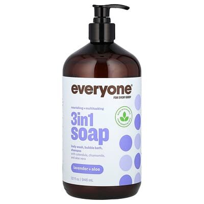 صورة منتج Everyone Everyone 3 in 1 Soap Lavender Aloe 32 Fl Oz 946 Ml بحجم 946 مل
