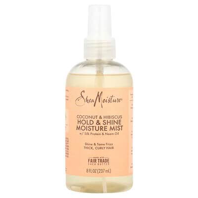 صورة منتج SheaMoisture Sheamoisture Hold Shine Moisture Mist With Silk Protein Neem Oil Coconut Hibiscus بحجم 237 مل