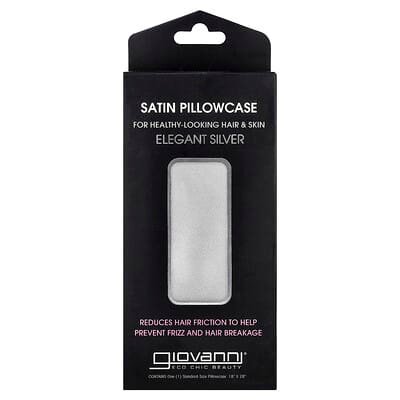 صورة منتج Giovanni Giovanni Satin Pillowcase Elegant Silver 1 Pillowcase بحجم 1 count