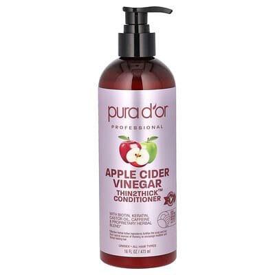 صورة منتج Pura D'or Pura D Or Apple Cider Vinegar Thin2thick Conditioner 16 Fl Oz 473 Ml بحجم 473 مل