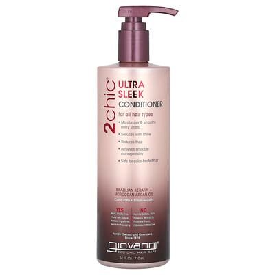 صورة منتج Giovanni Giovanni 2chic Ultra Sleek Conditioner For All Hair Types Brazilian Keratin Moroccan Argan Oil بحجم 710