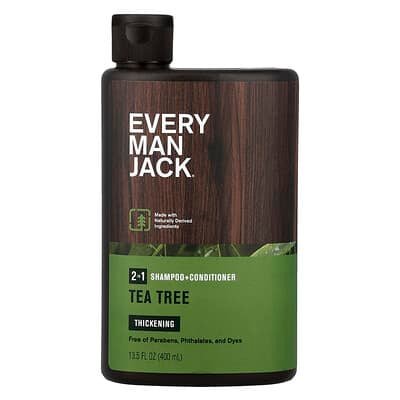 صورة منتج Every Man Jack Every Man Jack 2-in-1 Thickening Shampoo Conditioner Tea Tree بحجم 400 مل