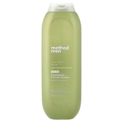 صورة منتج Method Method Men 2 in 1 Shampoo Conditioner Juniper Sage 14 Fl Oz 414 Ml بحجم 414