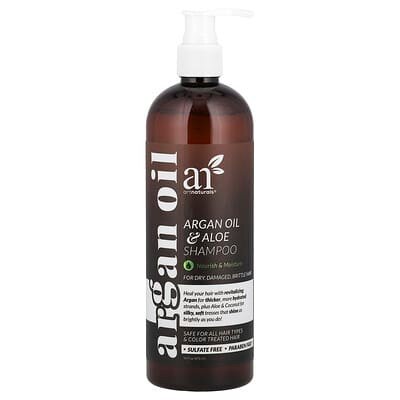 صورة منتج artnaturals Artnaturals Argan Oil Aloe Shampoo for Dry Damaged Brittle Hair 16 Fl Oz 473 Ml بحجم 473 مل