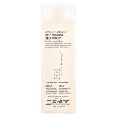 صورة منتج Giovanni Giovanni Smooth As Silk Deep Moisture Shampoo for Damaged Hair 8 5 Fl Oz 250 Ml بحجم 250 مل