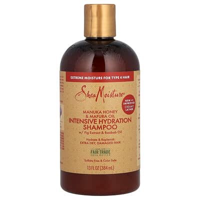 صورة منتج SheaMoisture Sheamoisture Manuka Honey Mafura Oil Intensive Hydration Shampoo Extra Dry Damaged Hair 13 Fl Oz 384 Ml بحجم 384 مل
