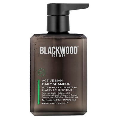 صورة منتج Blackwood For Men Blackwood for Men Active Man Daily Shampoo for Normal to Oily Or Thinning Hair 7 Fl Oz 200 Ml بحجم 200 مل