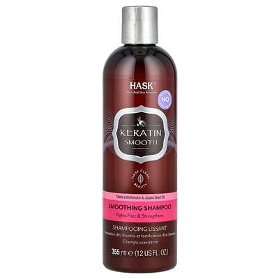 صورة منتج Hask Beauty Hask Beauty Keratin Smooth Smoothing Shampoo 12 Fl Oz 355 Ml بحجم 355 مل