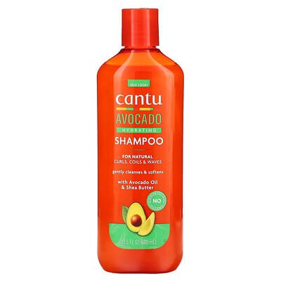 صورة منتج Cantu Cantu Avocado Hydrating Shampoo for Natural Curls Coils Waves 13 5 Fl Oz 400 Ml بحجم 400 مل