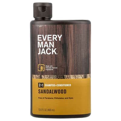 صورة منتج Every Man Jack Every Man Jack 2-in-1 Shampoo Conditioner Sandalwood بحجم 400 مل