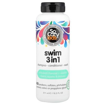 صورة منتج SoCozy Socozy Kids Swim 3 in 1 Shampoo Conditioner Wash 10 5 Fl Oz 311 Ml بحجم 311 مل