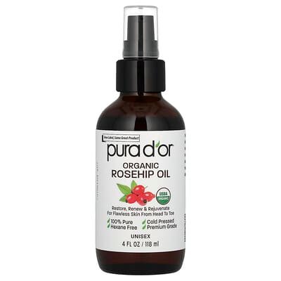 صورة منتج Pura D'or Pura D Or Organic Rosehip Oil 4 Fl Oz 118 Ml بحجم 118 مل