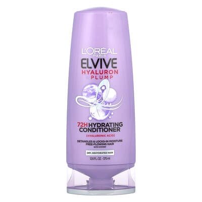 صورة منتج L'Oréal L Or Al Elvive Hyaluron Pump 72h Hydrating Conditioner Dry Dehydrated Hair 12 6 Fl Oz 375 Ml بحجم 375 مل