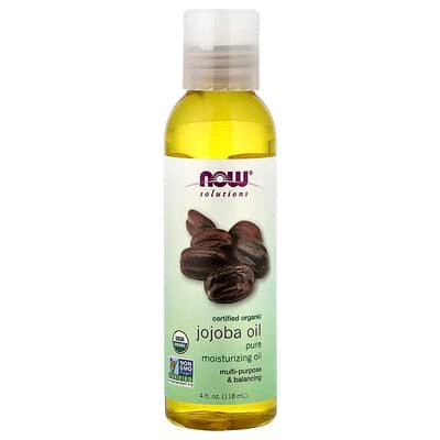 صورة منتج NOW Foods Now Foods Solutions Certified Organic Jojoba Oil 4 Fl Oz 118 Ml بحجم 118 مل