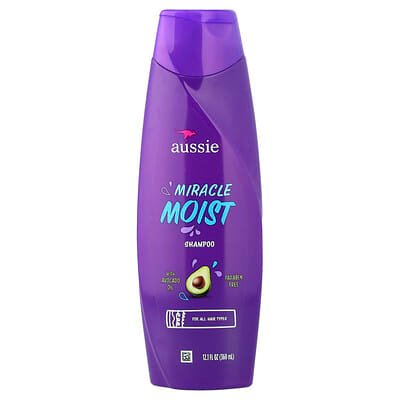 صورة منتج Aussie Aussie Miracle Moist Shampoo with Avocado Oil 12 1 Fl Oz 360 Ml بحجم 360 مل