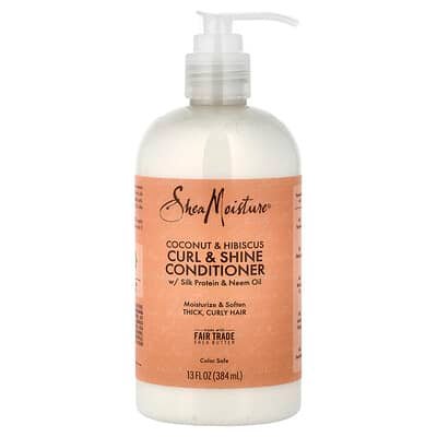 صورة منتج SheaMoisture Sheamoisture Curl Shine Conditioner Coconut Hibiscus 13 Fl Oz 384 Ml بحجم 384 مل