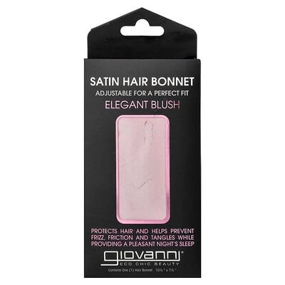 صورة منتج Giovanni Giovanni Satin Hair Bonnet Elegant Blush 1 Hair Bonnet بحجم 1 count