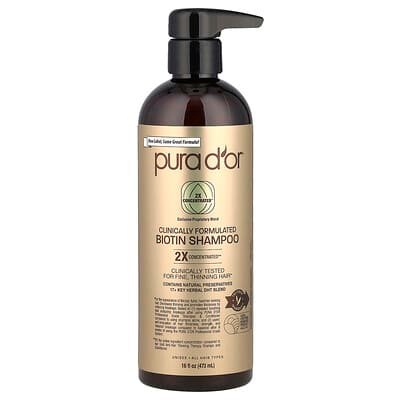 صورة منتج Pura D'or Pura D Or Clinically Formulated Biotin Shampoo All Hair Types 16 Fl Oz 473 Ml بحجم 473 مل