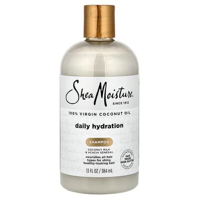 صورة منتج SheaMoisture Sheamoisture 100 Virgin Coconut Oil Daily Hydration Shampoo for All Hair Types 13 Fl Oz 384 Ml بحجم 384 مل
