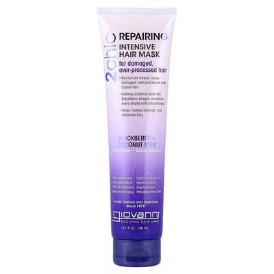صورة منتج Giovanni Giovanni 2chic Repairing Intensive Hair Mask Blackberry Coconut Milk 5 1 Fl Oz 150 Ml بحجم 150 مل