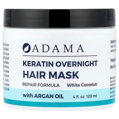 صورة منتج Zion Health Zion Health Adama Keratin Overnight Hair Mask White Coconut بحجم 120