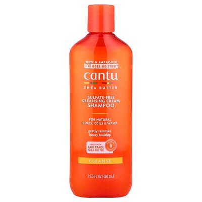 صورة منتج Cantu Cantu Shea Butter Sulfate Free Cleansing Cream Shampoo for Natural Curls Coils Waves 13 5 Fl Oz 400 Ml بحجم 400 مل