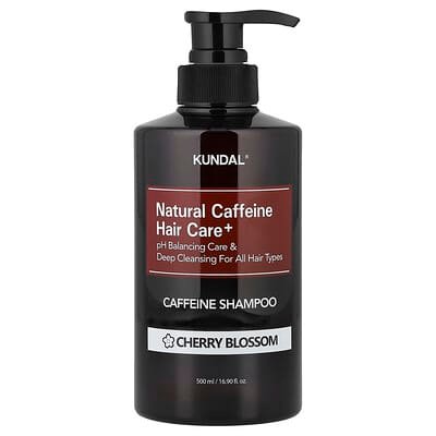 صورة منتج Kundal Kundal Natural Caffeine Hair Care Shampoo for All Hair Types Cherry Blossom 16 9 Fl Oz 500 Ml بحجم 500 مل