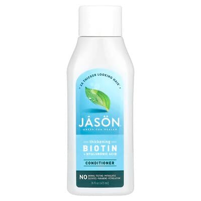 صورة منتج Jason Natural Jason Natural Conditioner Thickening Biotin Hyaluronic Acid 16 Fl Oz 473 Ml بحجم 473 مل