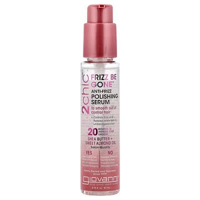 صورة منتج Giovanni Giovanni 2chic Frizz Be Gone Anti Frizz Polishing Serum Shea Butter Sweet Almond Oil 2 75 Fl Oz 81 Ml بحجم 81 مل