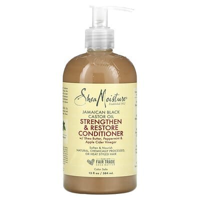 صورة منتج SheaMoisture Sheamoisture Jamaican Black Castor Oil Strengthen Restore Conditioner 13 Fl Oz 384 Ml بحجم 384 مل